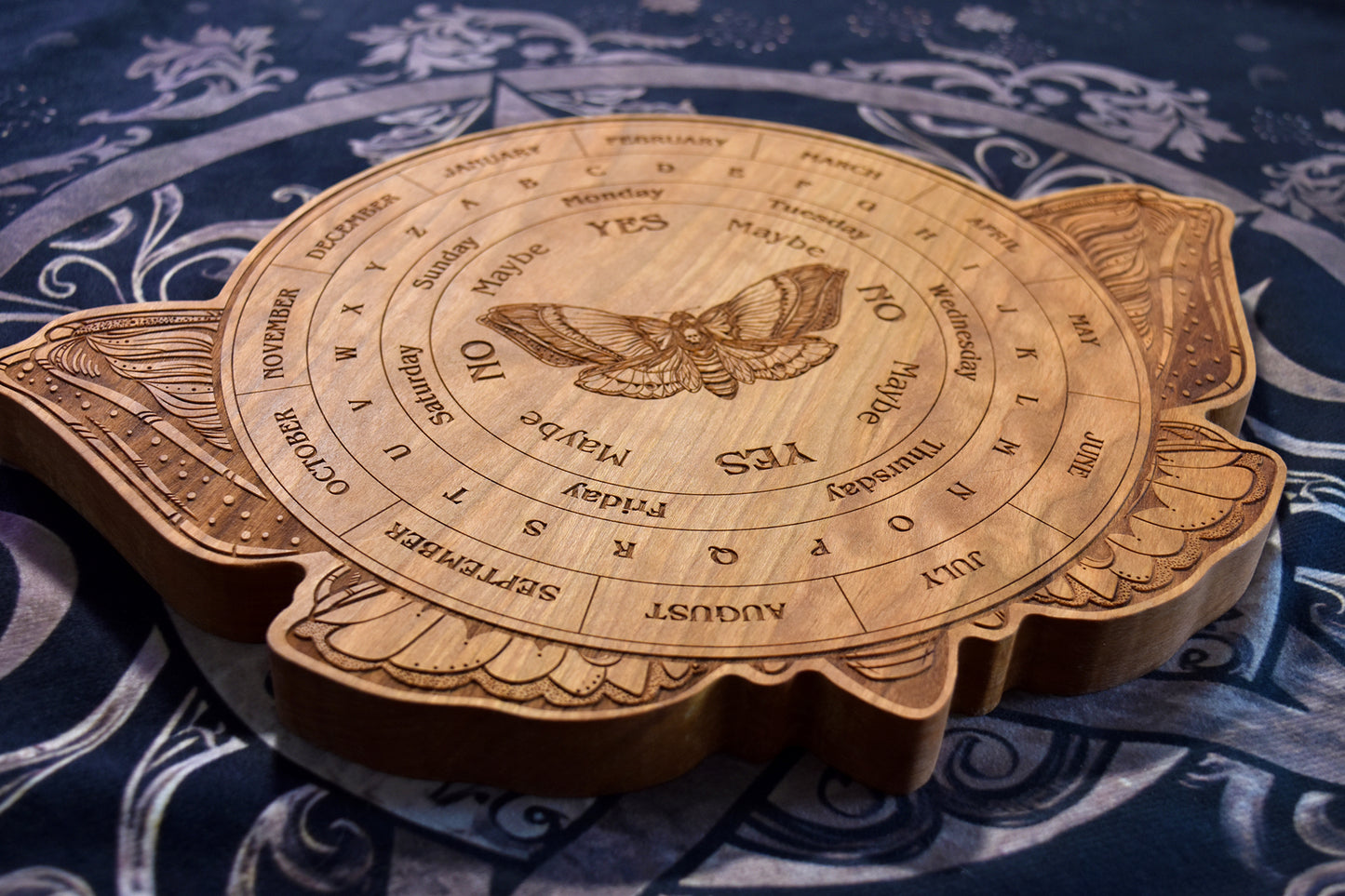 Pendulum dowsing board -  Deluxe Deathmoth